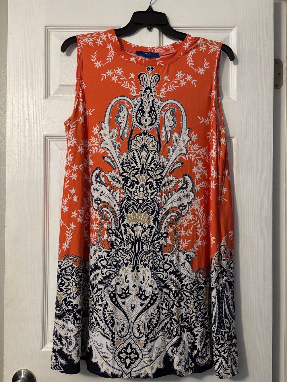 Apt. 9 Orange Paisley Tank Dress